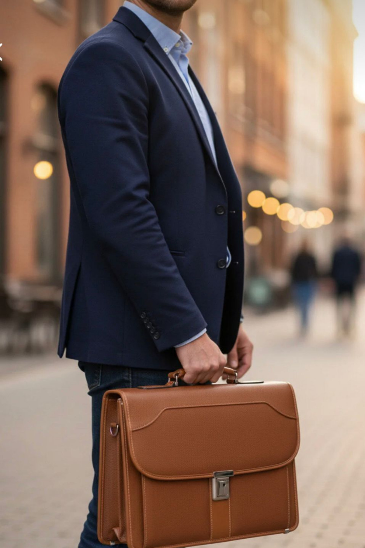 Toms Jones  Erkek Evrak Çantası 15,6 inç Organizer Bölmeli A4 Kağıt ve Dosya Uyumlu Omuz Askılı - Görsel 6