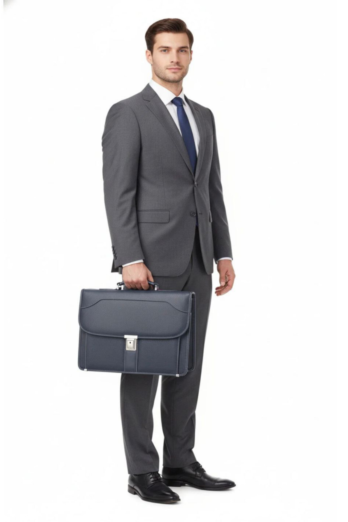 Toms Jones  Erkek Evrak Çantası 15,6 inç Organizer Bölmeli A4 Kağıt ve Dosya Uyumlu Omuz Askılı