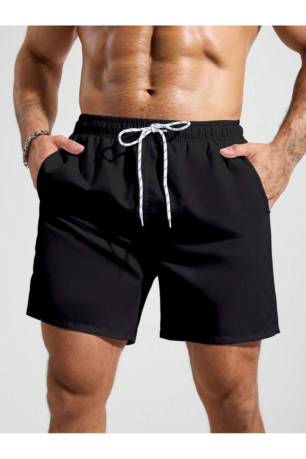 DAXİS Sportwear Company Men's Pocketed Combed Cotton Shorts