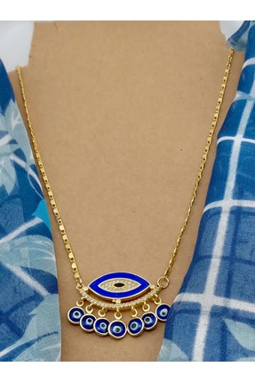 Orelia Takı Lacivert Mineli Göz Boncuk Detaylı Kolye