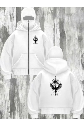 Flaubert -KAR MASKELİ NİNJA ERKEK FERMUARLI SWEATSHIRT HIRKA 3 İPLİK KALIN FE...