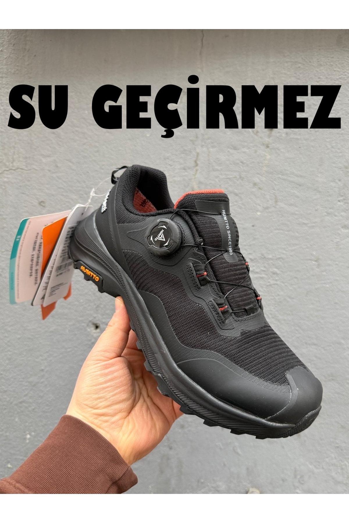 HUMTTO SU GEÇİRMEZ, MAKARA BAĞCIKLI ERKEK OUTDOOR AYAKKABI, COMFORT TABAN görsel 3