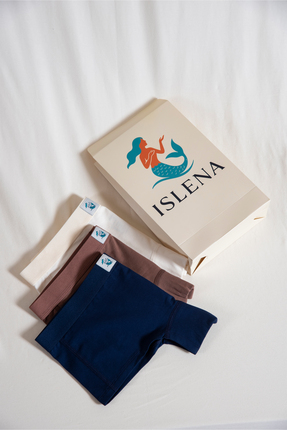 ISLENA 3'lü Boxer - Comfy Earth Set (Krem/Kahve/Lacivert 3'lü Boxer Set)