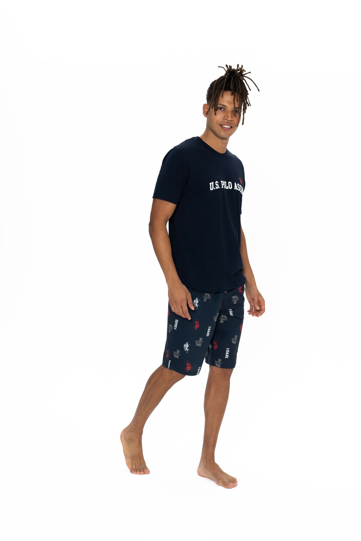 ست پیژامه و لباس خواب مردانه یقه گرد | یو اس پولو U.S. Polo Assn. ARSNO18H86T6PFI-LAC TR - تصویر 2
