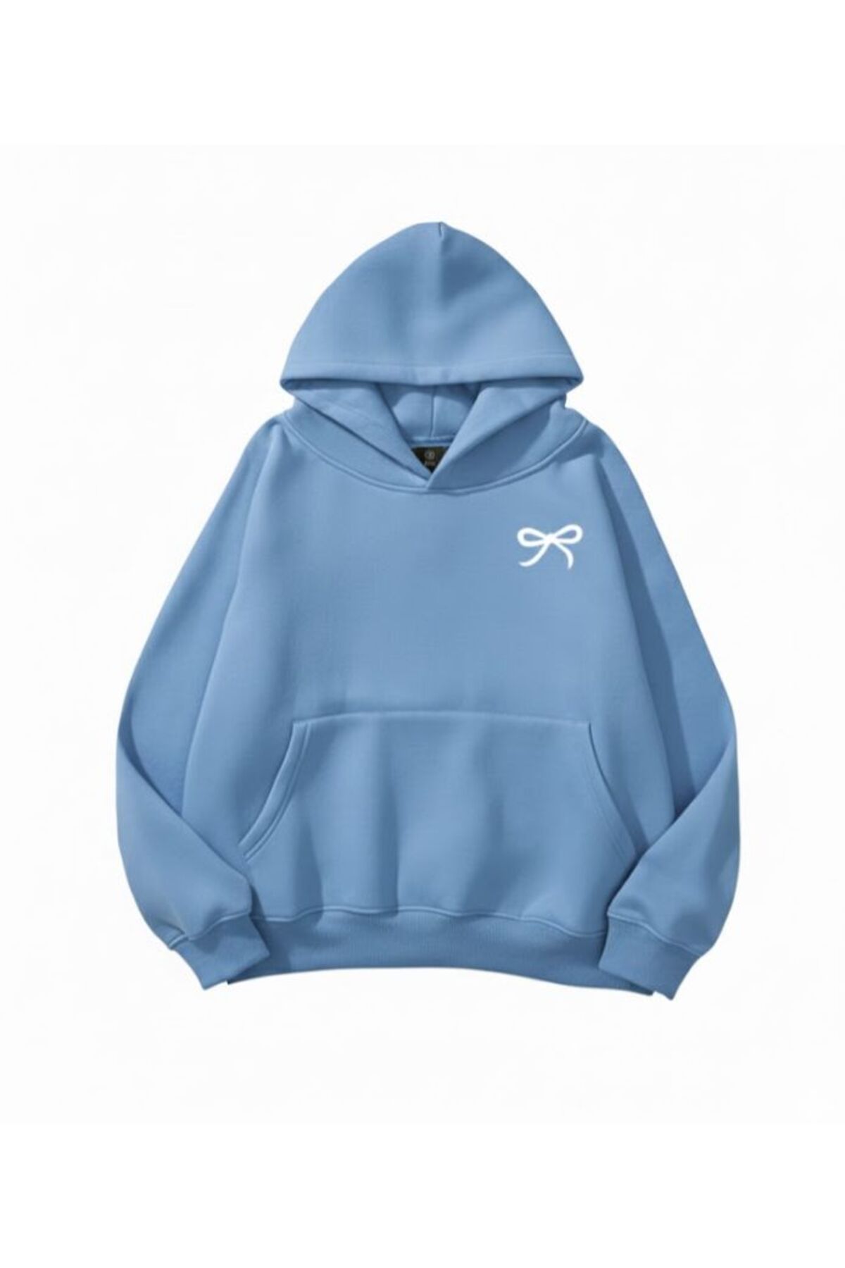 COHERENT  Unisex Erkek/Kadın Renkli KRDLKÇK Özel Baskılı Pamuklu Oversize Kapüşonlu Sweatshirt