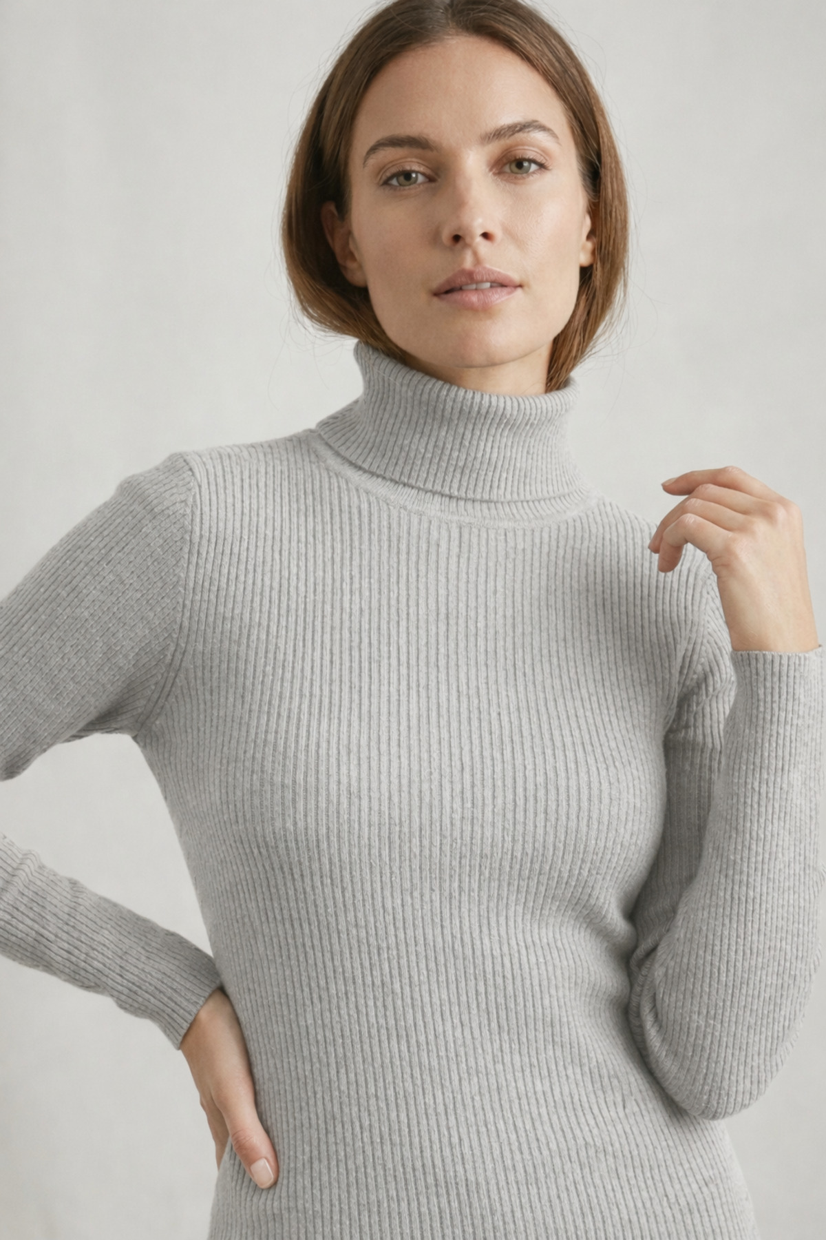 Trendy Mall  3lü Boğazlı Kazak Mevsimlik Kurtarıcı Parça Pamuklu Balıkçı Yaka Şardonlu Slimfit - Görsel 2