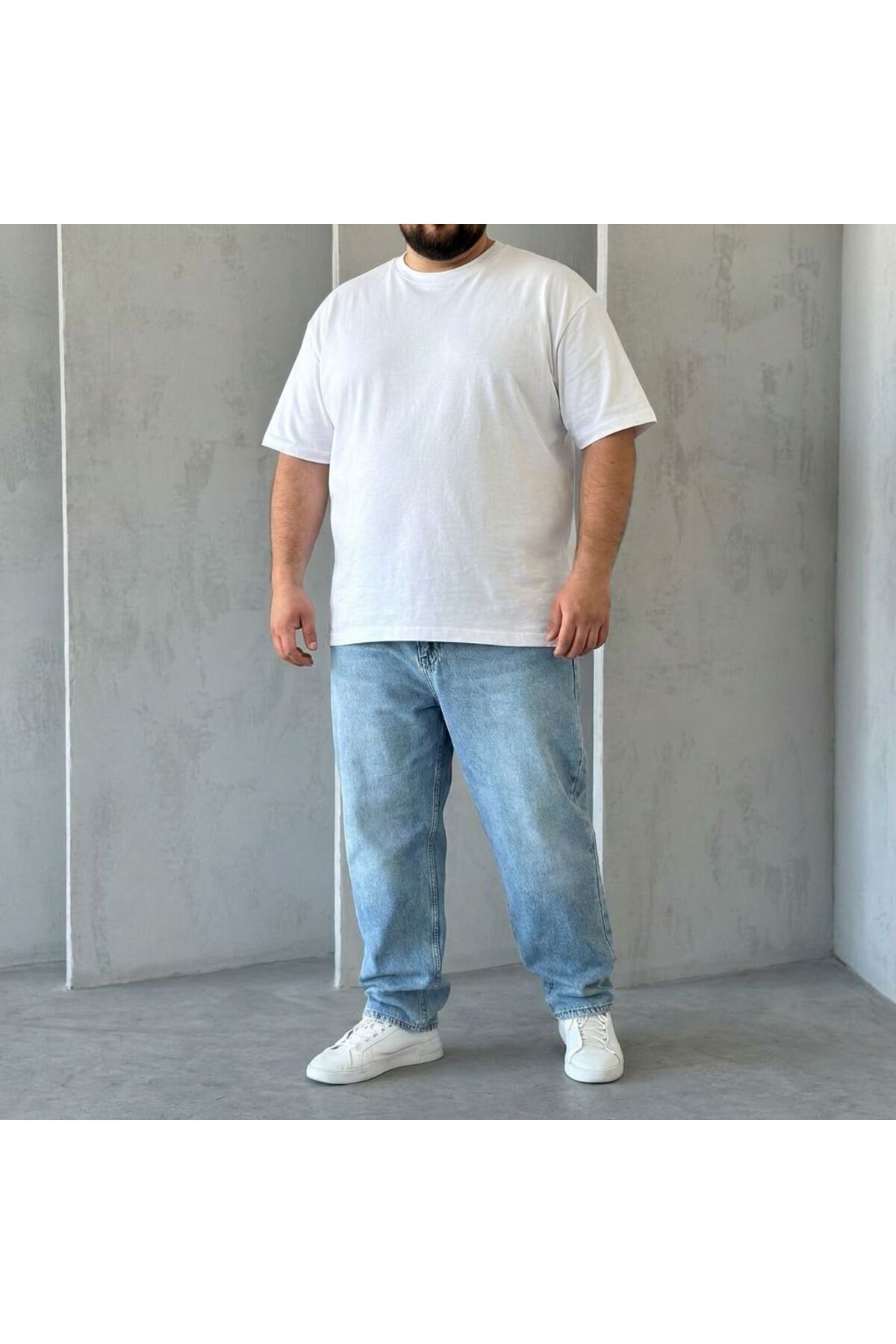 Kaizer Jeans Erkek Büyük Beden (Battal) buz mavi Rahat Kesim Pantolon 2026
