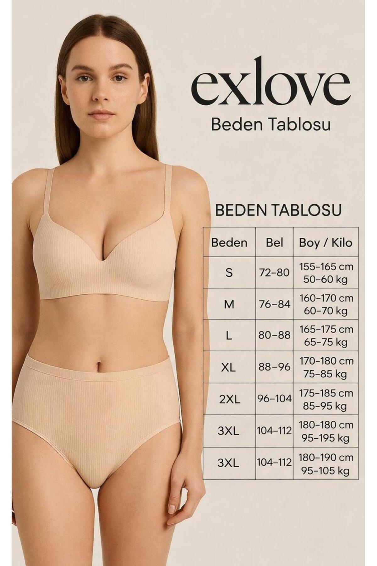 ExLove 6'lı Style's Secret Kadın Pamuklu Bikini Külot - Esnek Bel Günlük Rahat İç Çamaşırı görsel 4