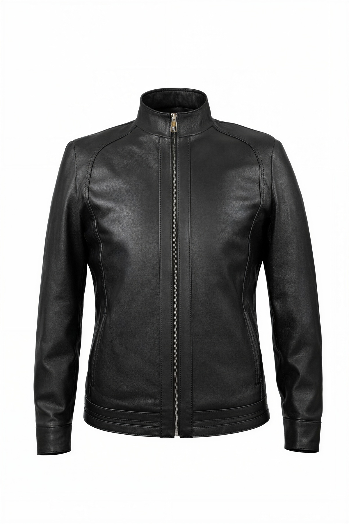 VELZANA  Erkek Kahverengi Hakiki Deri Ceket – Dik Yaka, Puntolu Kapitone Astar, Fermuarlı, Cepli - Görsel 2