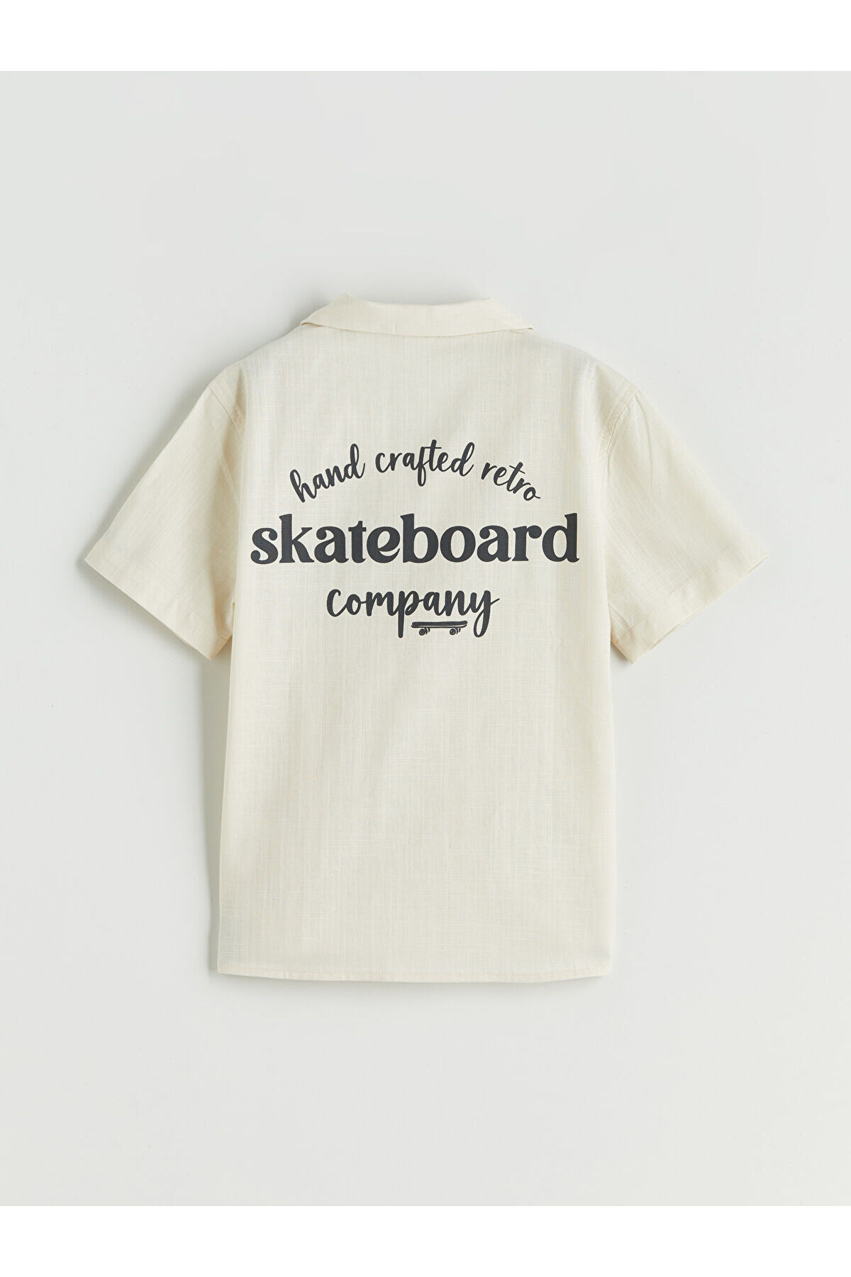 LC Waikiki Nevaa Collection Bej Resort Yaka Baskılı Erkek Çocuk Gömlek fotoğrafı 3 (önizleme)