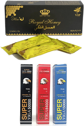 ROYAL HONEY BAL 1 Kutu (12 Şase) Bitkisel Karışımlı Macun ve 3 Çeşit (Siyah, ...