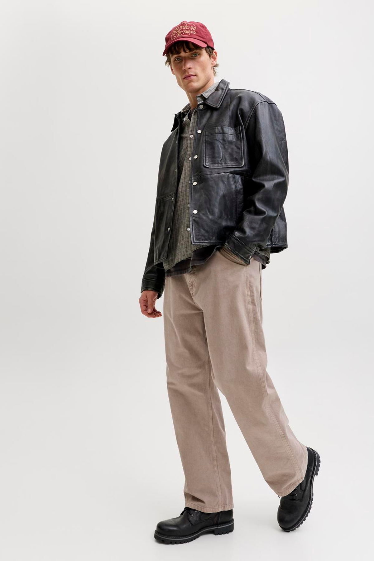 شلوار مردانه راسته فاق بلند | جک اند جونز Jack & Jones 12288528 - تصویر 5