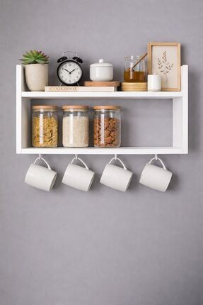 Marmara Raf Sistemleri Dekoratif Ahşap mutfak rafı