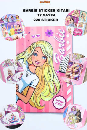 ALLStore BARBİE STİCKER ETİKET KİTABI EĞLENCELİ STİCKERLAR 17 SAYFA 210 ADET ...