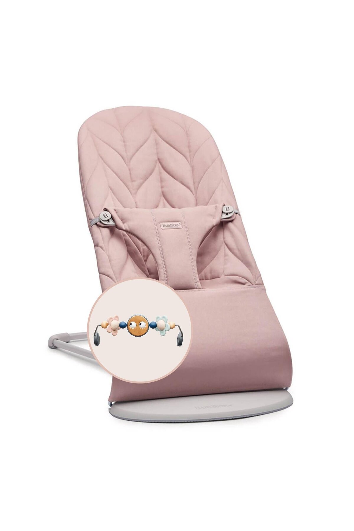 Bliss Infant Carrier with Pastel Toy Petal Woven Dusty Pink