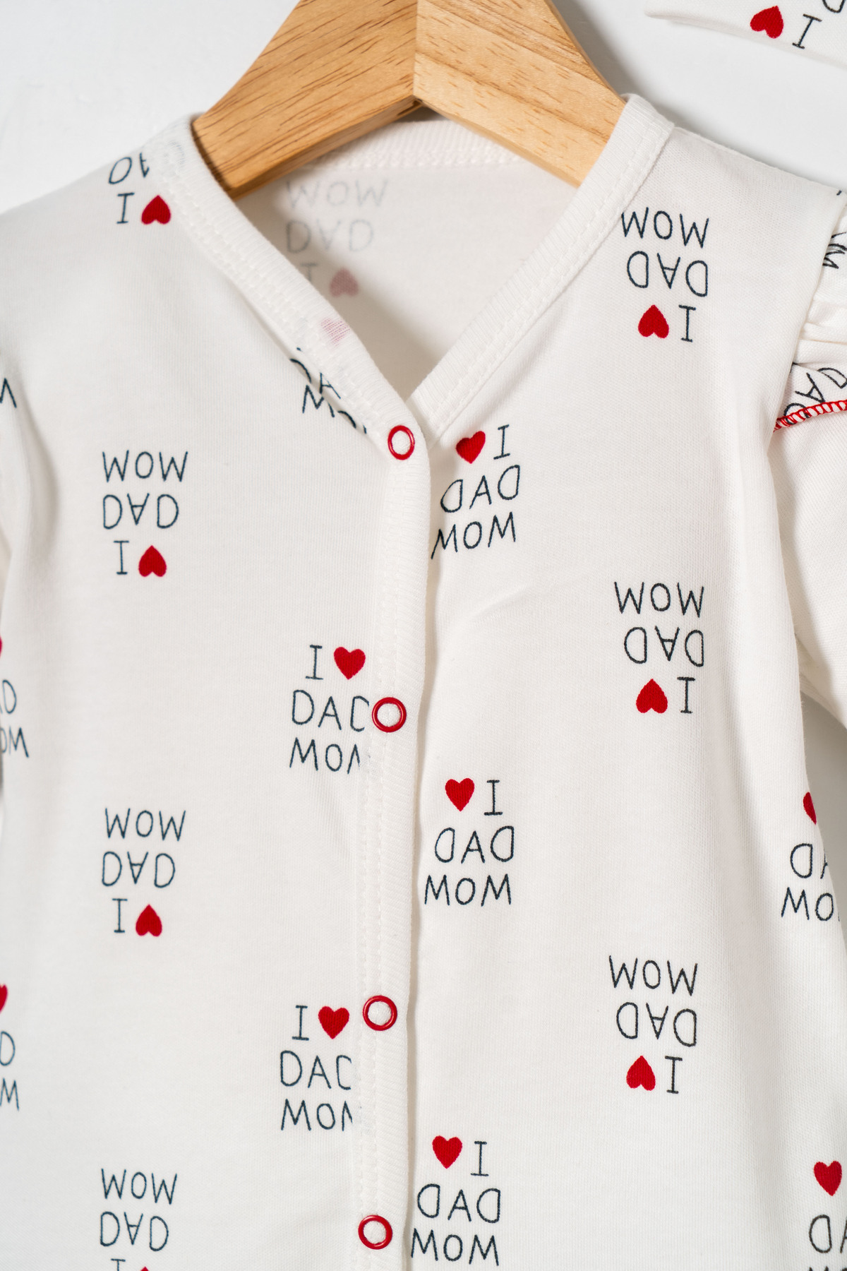 Miniday Baby Kız Bebek Baskılı Tulum Şapkalı Yeni doğan %Pamuklu Hastane çıkışı Uyku Tulumu Önden Çıtçıtlı Basıc fotoğrafı 3 (önizleme)