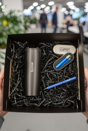 MEG TASARIM DÜNYASI Erkeklere Ve Kadınlara Özel İsimli Siyah Renk Çelik Termo...