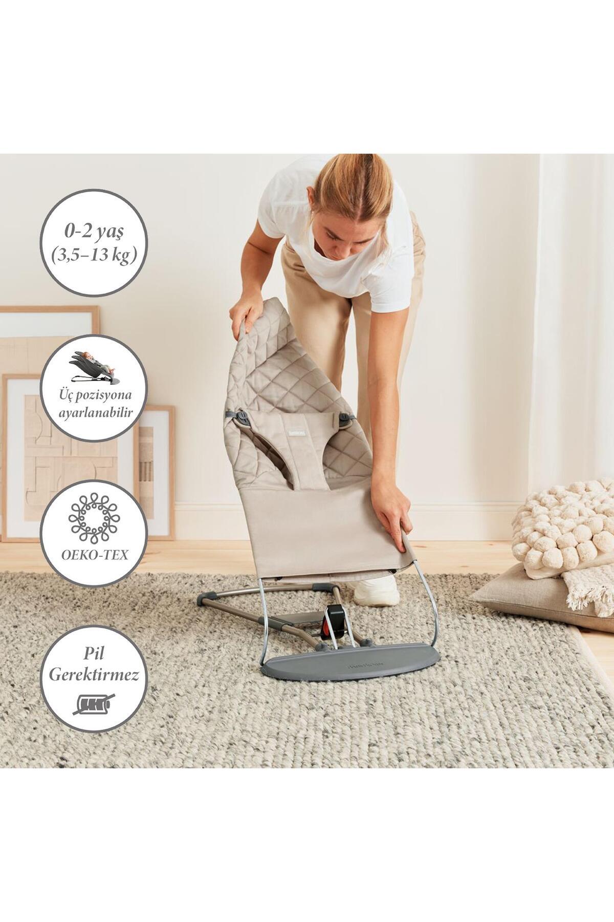 BabyBjörn Bliss Ana Kucağı Oyuncaklı Woven Sand Grey fotoğrafı 2 (önizleme)