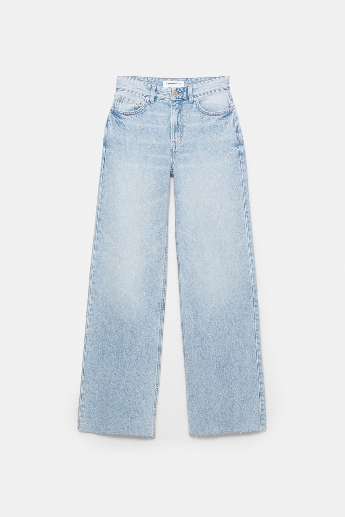 Pull & Bear Bol paça straight fit jean görsel 8
