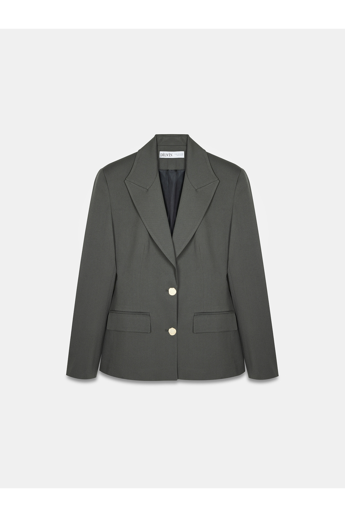 Dilvin 60774 Altın Düğmeli Blazer. görsel 5