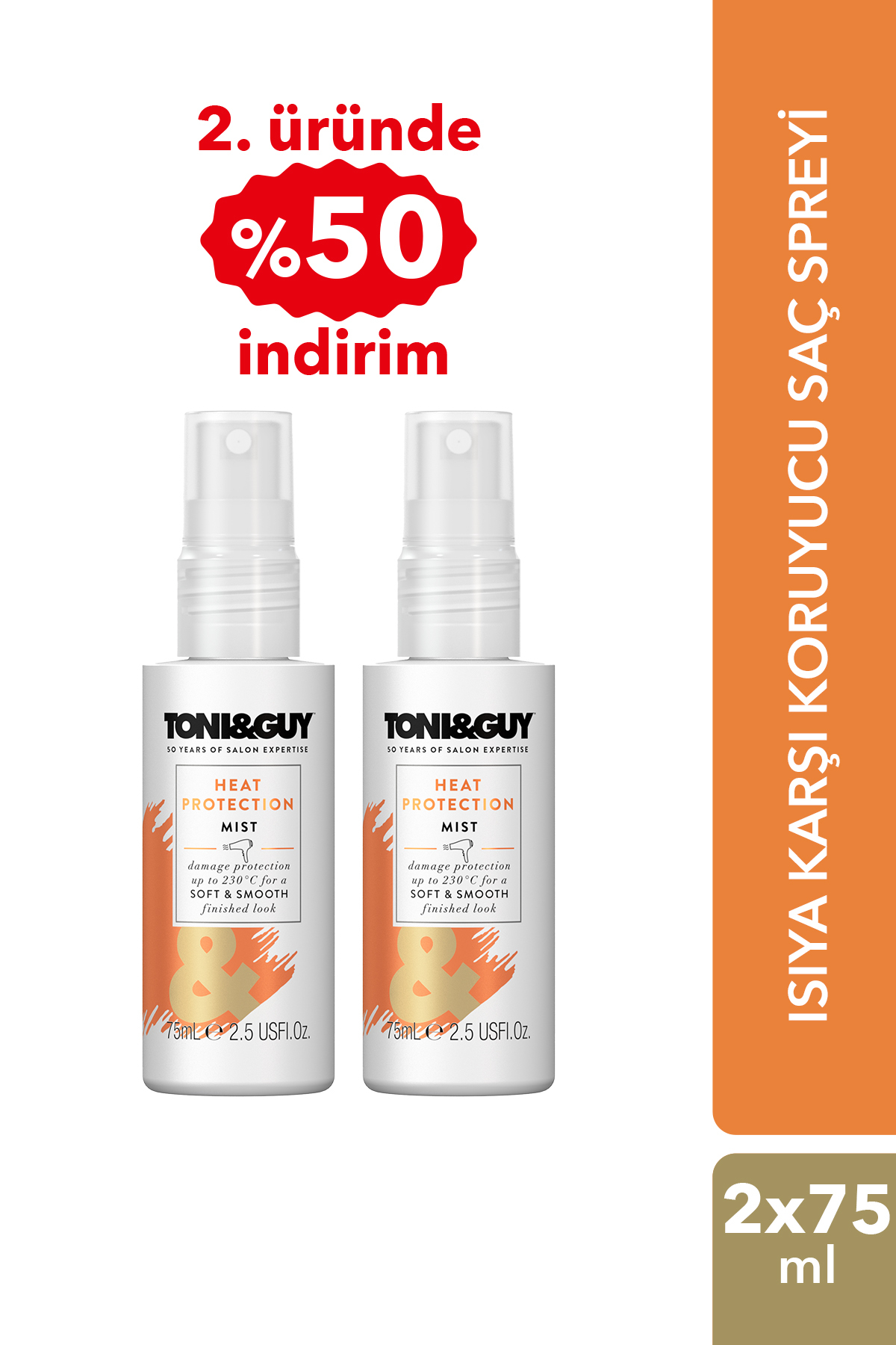 Toni&Guy Heat Protection Isıya Karşı Koruyucu Saç Spreyi 2x75 ml — TNGY0011