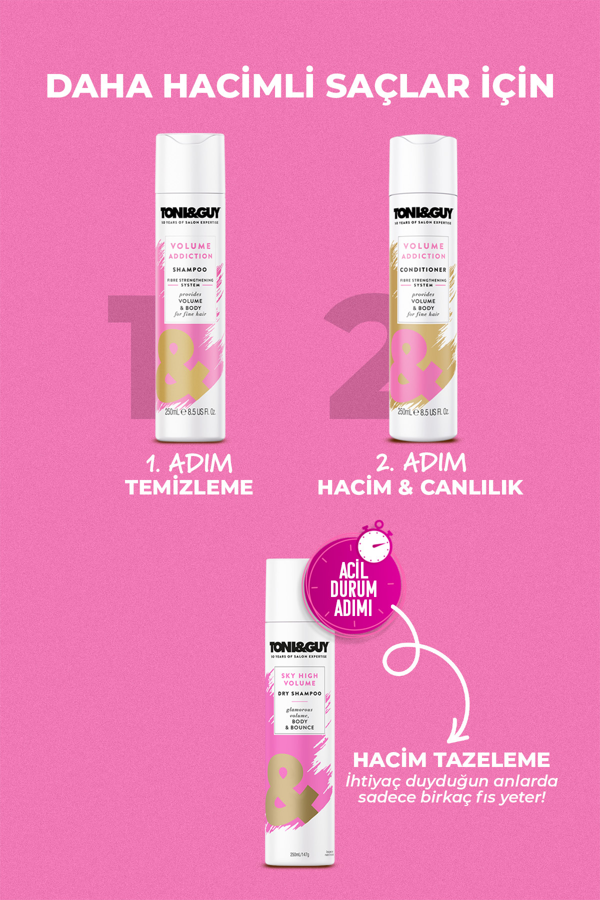 Volume Addiction İnce Telli Saçlar İçin Hacim Veren Saç Kremi 2x250 ml — TNGY0013 — تصویر 5 از 5