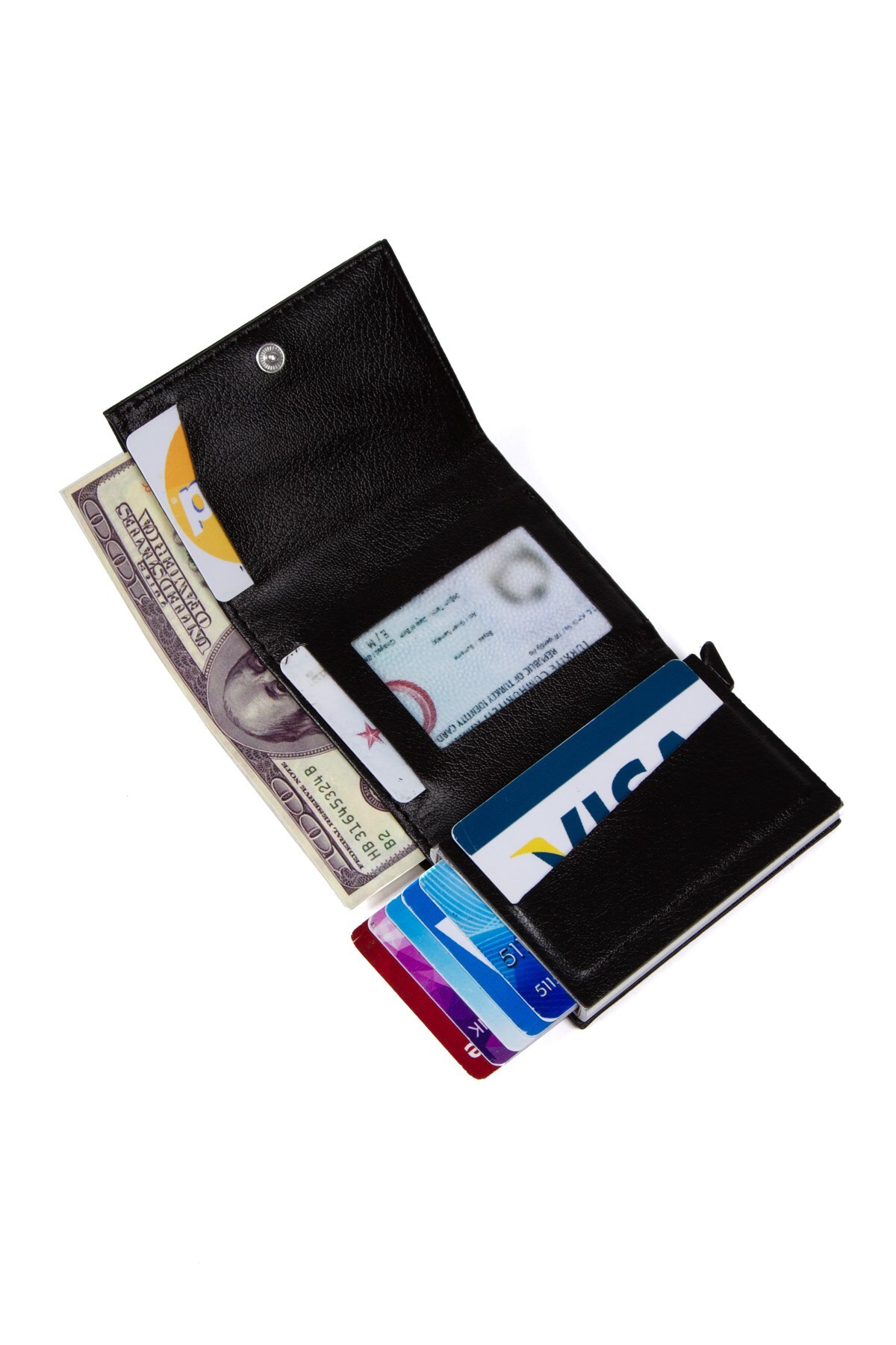 Newish Polo  Erkek Kanvas Kumaş Omuz Çantası ve Mekanizmalı Cüzdan Ve Kartlık - Görsel 4