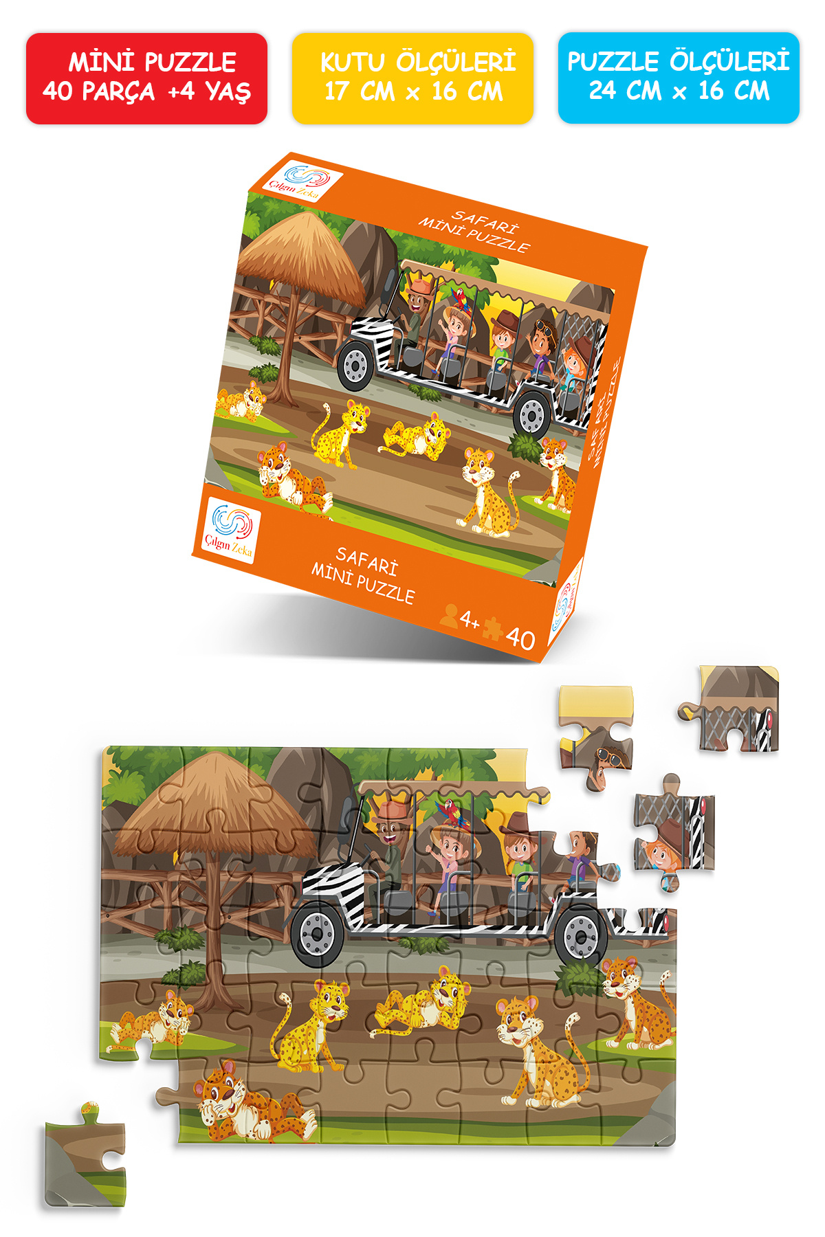 Safari Mini Puzzle 40 Pieces 3 4 year old children puzzle and puzzle 5 - 6 year old children puzzle and puzzle