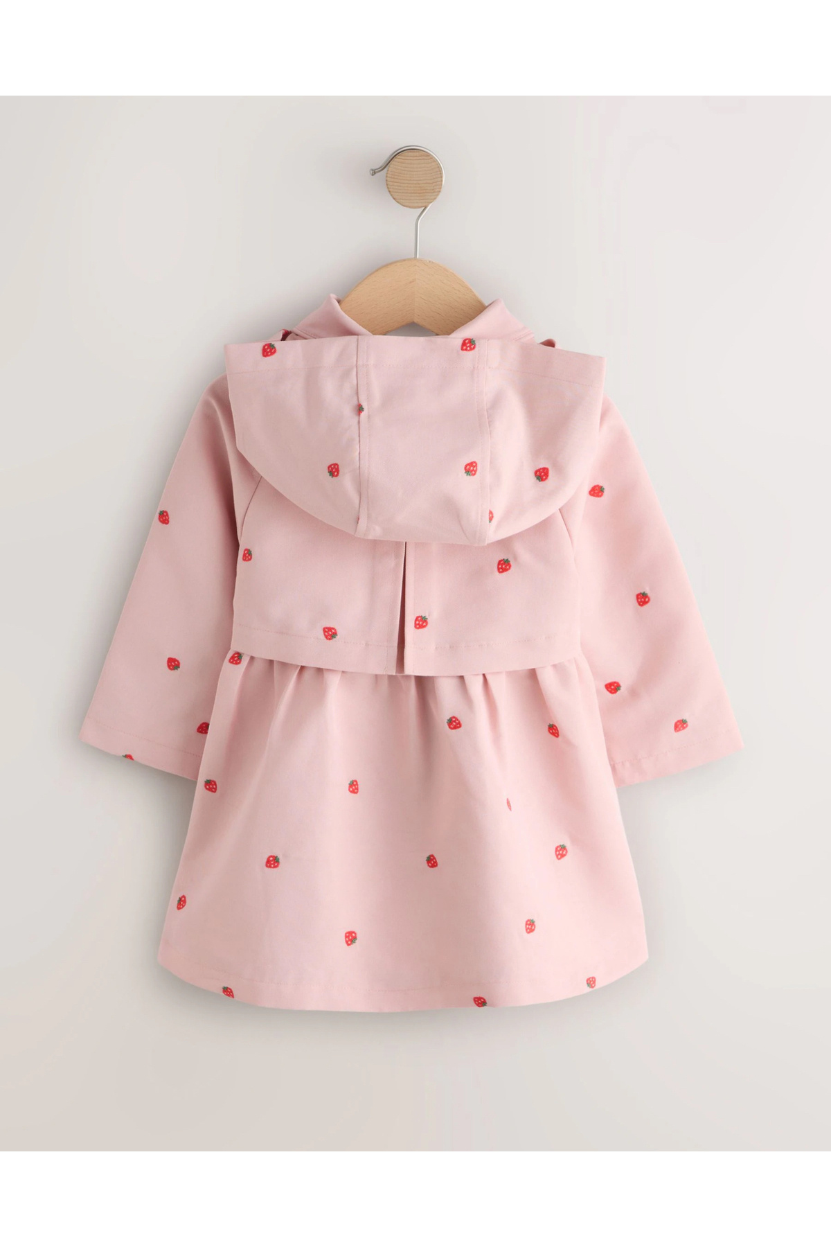 Next Baby Çilek Nakışlı Suya Dayanıklı Mont fotoğrafı 3 (önizleme)