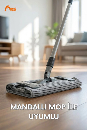 Naym Store İthal Ultrafiber Yer Silme Bezi ve Yüzey Temizlik Bezi Gri Renk Be...