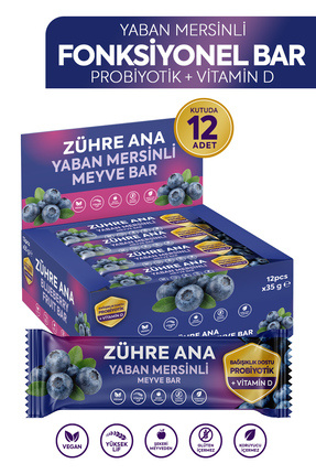 Zühre Ana Probiyotik ve Vitamin D İçeren Meyve Bar, Şeker İlavesiz Yaban Mers...