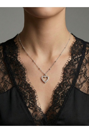 Savrish Crystal Heart 925 Ayar Gümüş Kolye