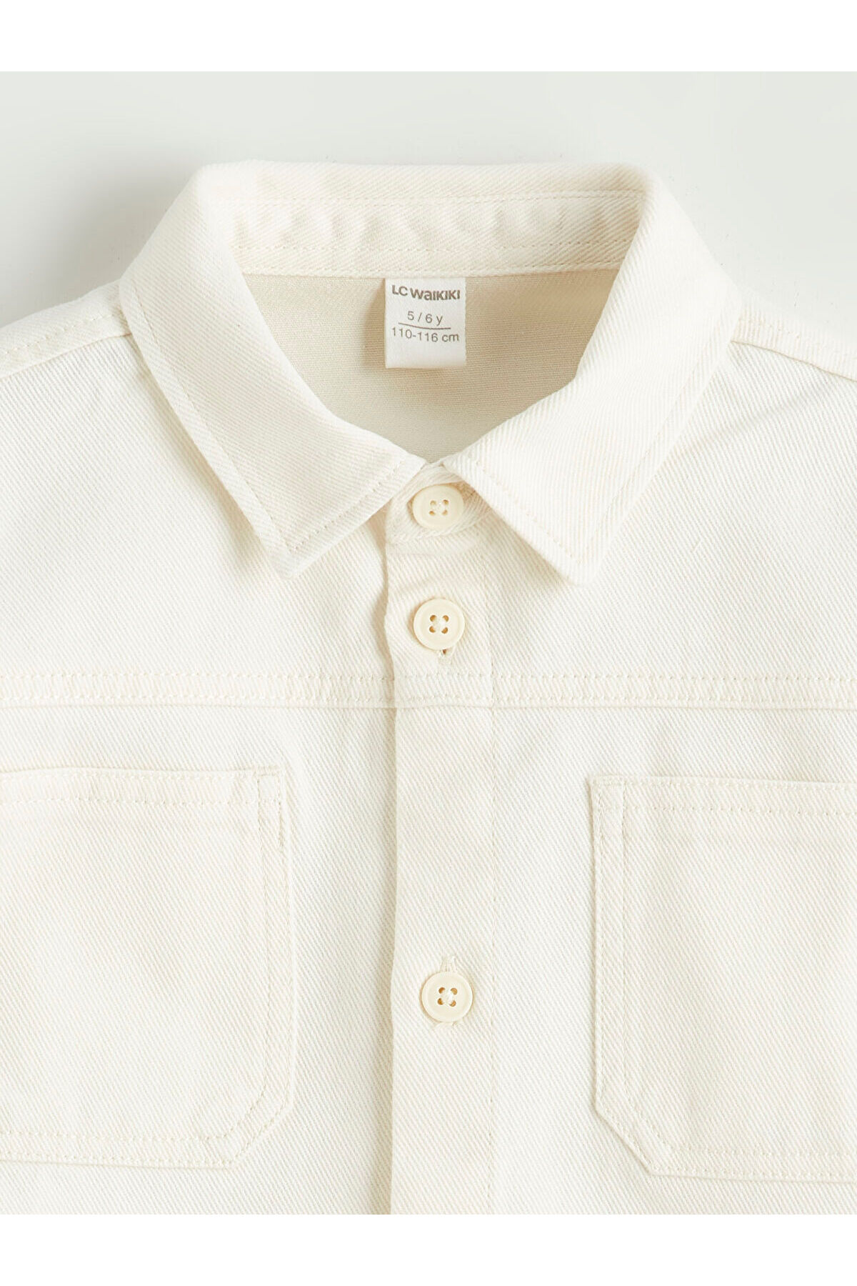 LC Waikiki Elsiva Collection Bej Erkek Çocuk Basic Gabardin Gömlek fotoğrafı 3 (önizleme)