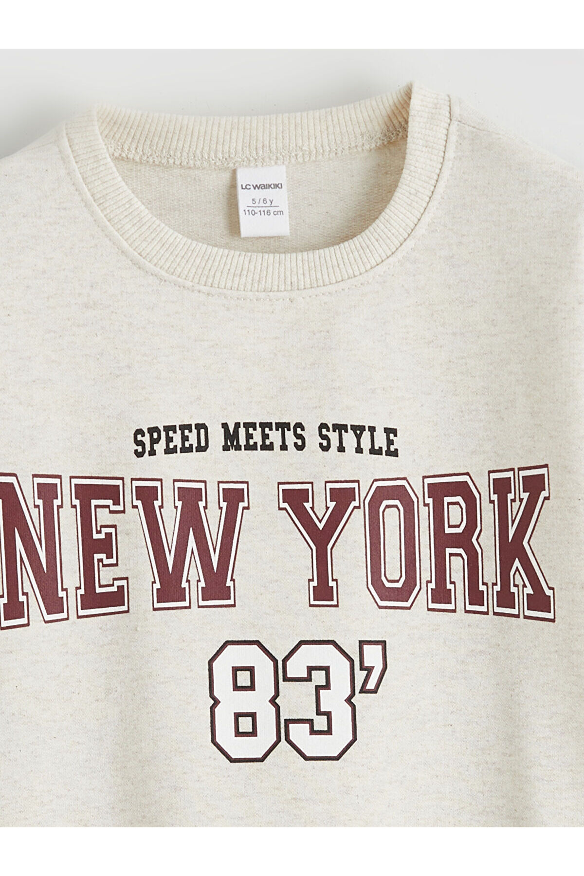 LC Waikiki Elsiva Collection Beyaz New York Baskılı Erkek Çocuk Sweatshirt fotoğrafı 2 (önizleme)