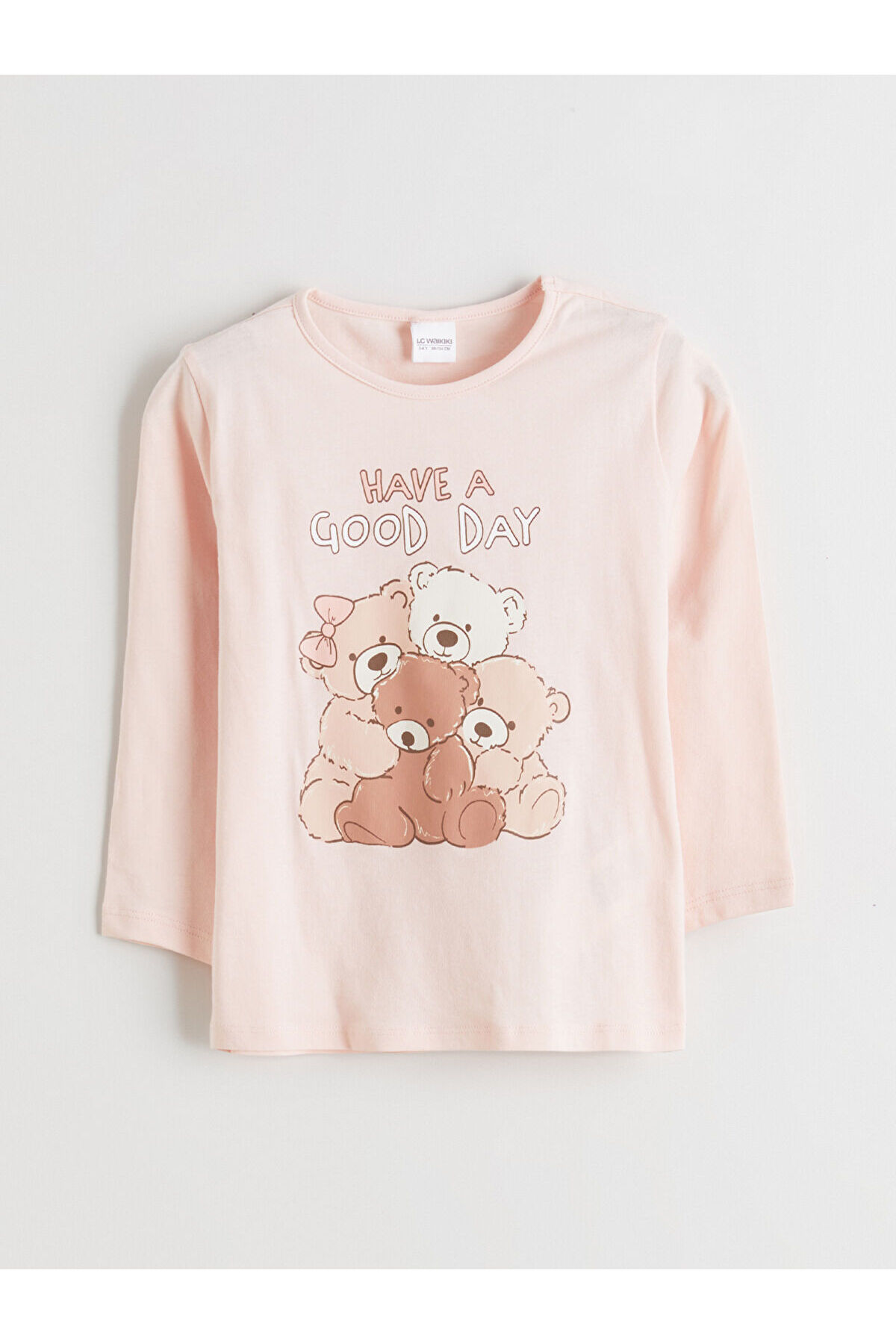 LC Waikiki Pembe Baskılı Kız Çocuk Pijama Takımı fotoğrafı 4 (önizleme)