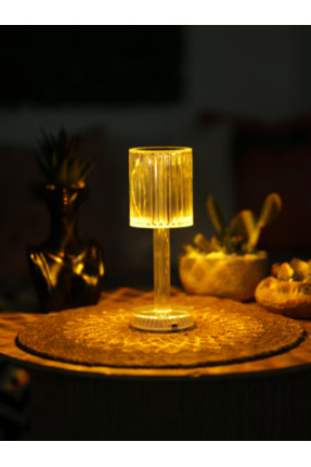 TDM Kristal Şarjlı Gatsby Masa Lambası LEDLİ 3Renk 5V