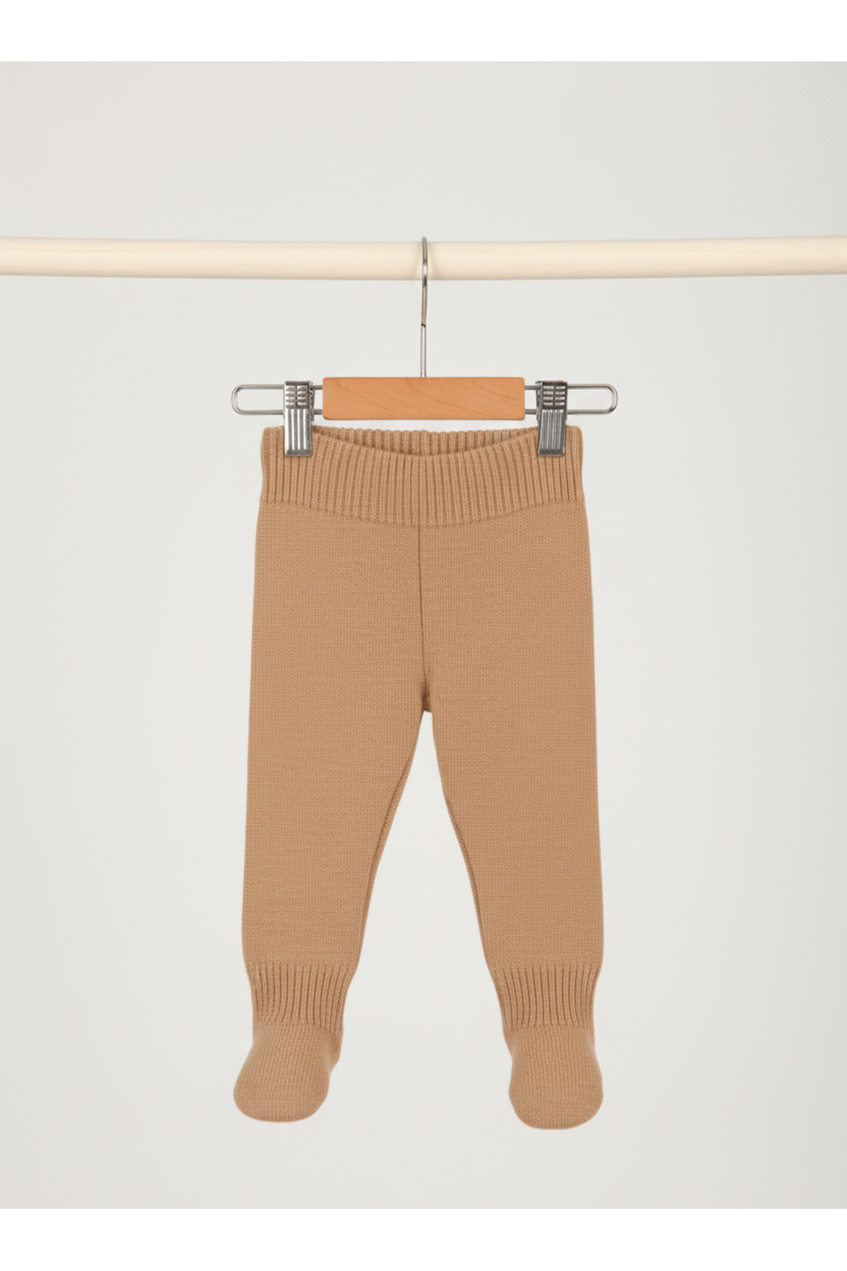 Nimini Kids Esnek Beli Lastikli Ayak Detaylı Yumoş Triko Unisex Bebek Tayt fotoğrafı 2 (önizleme)