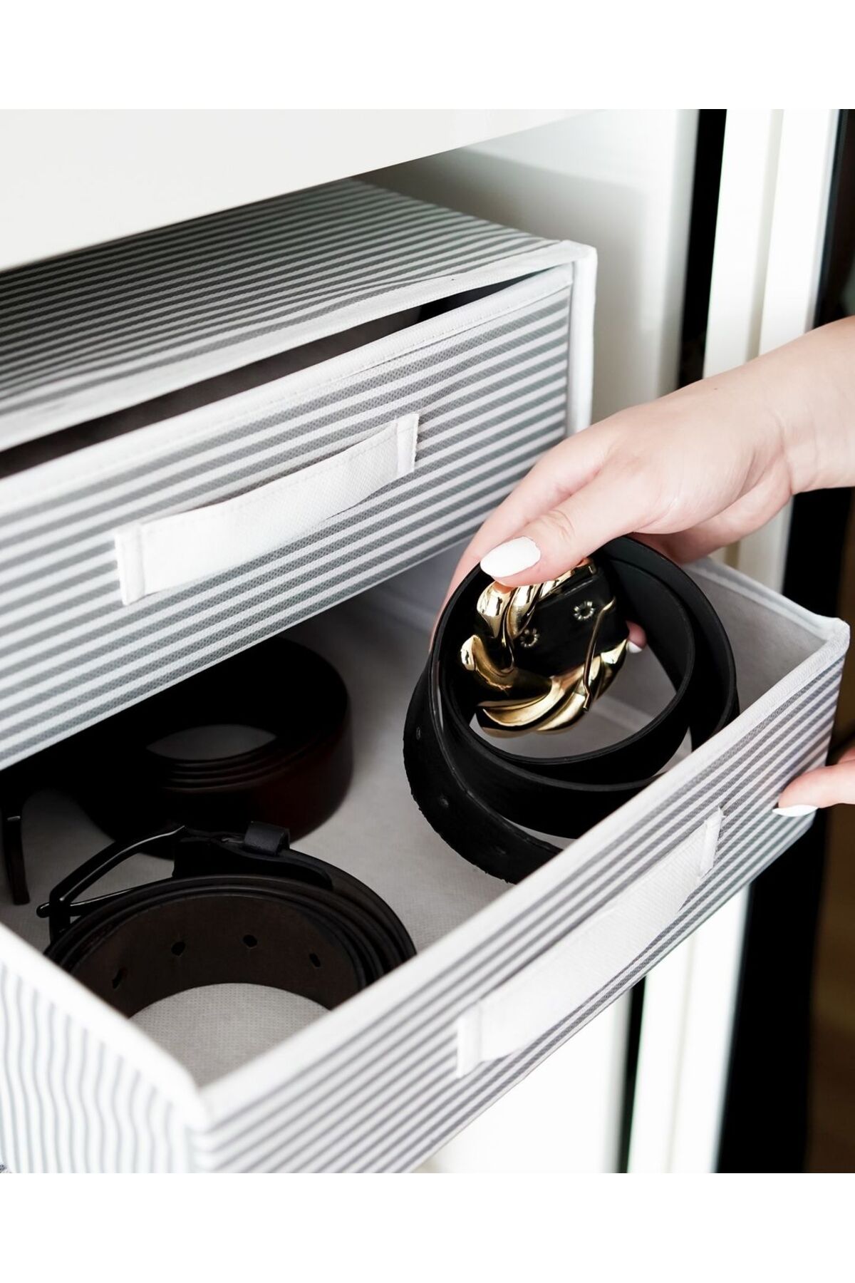 FORSACE Üç Bölmeli Çekmeceli Organizer Çok Amaçlı Çekmece Çorap İç Çamaşır Bebek Eşyaları Vb. Organizer fotoğrafı 3 (önizleme)