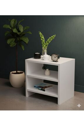 DEMİR DİZAYN Ekonomik Komidin - Yan Sehpa Çok Amaçlı Raflı