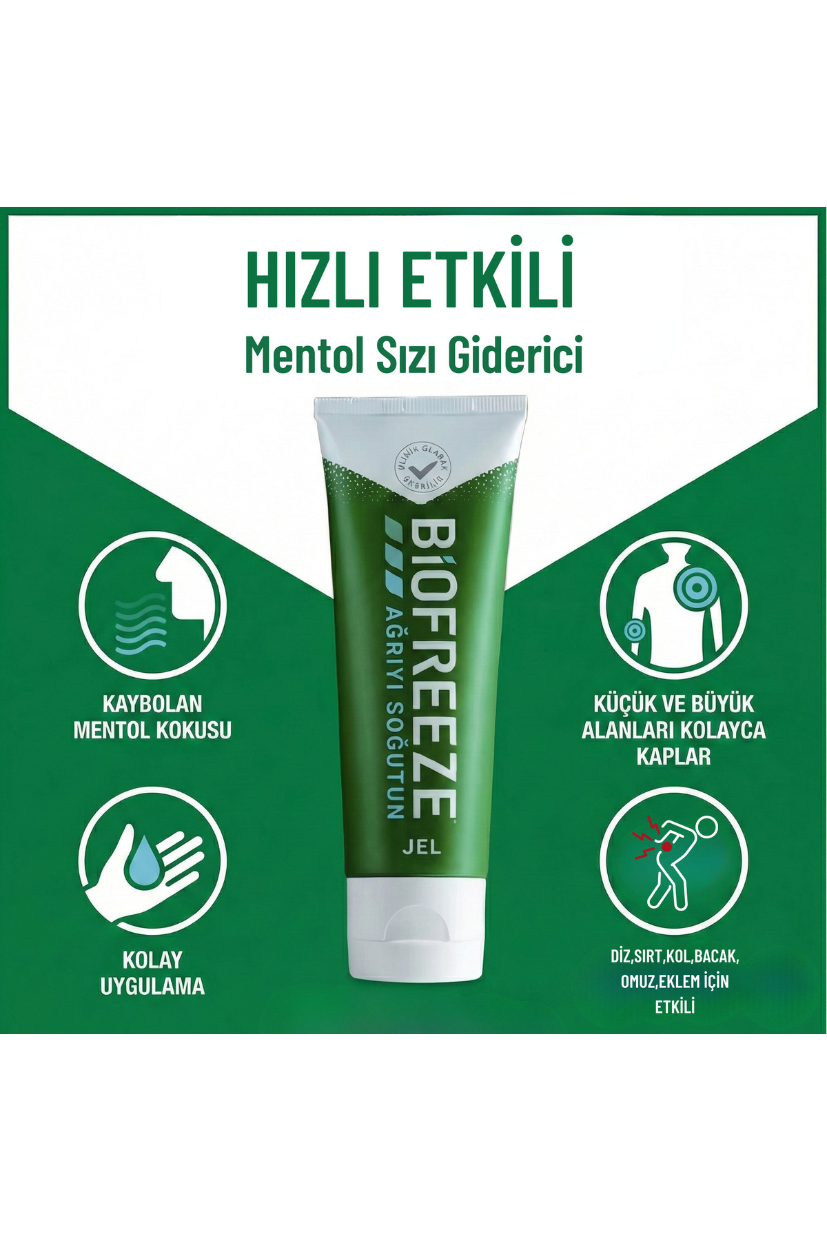 ql Qozmolife since 2009 Biofreeze ® Jel, 100ml rahatlatıcı Masaj