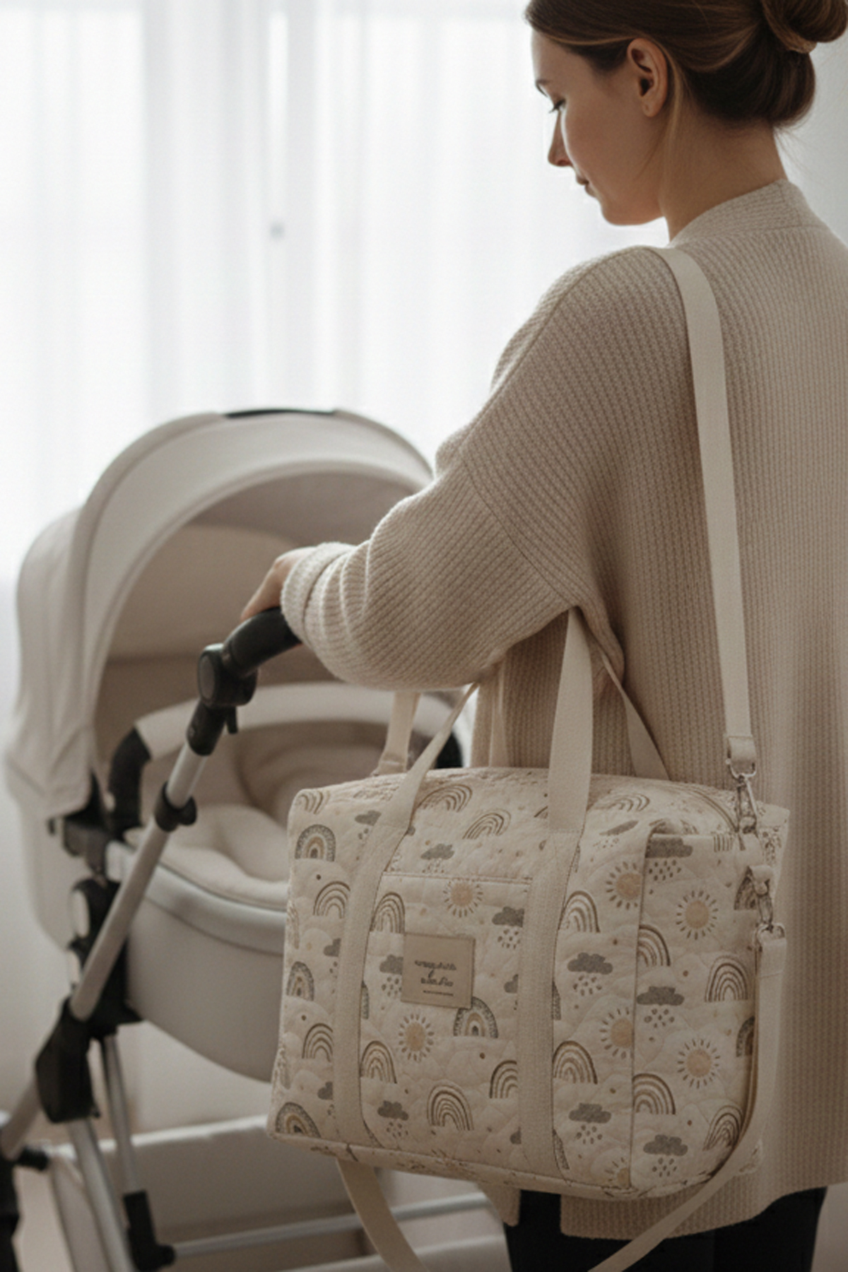 Modakids Anne Bebek Bakım Çantası Kapitone Su Geçirmez Bebek Arabası Organizer Düzenleyici Stroller Bag fotoğrafı 6 (önizleme)