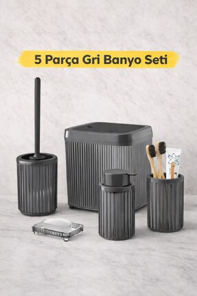Decorev Modern Tasarımlı 5 Parça Banyo Aksesuar Seti DC-6791