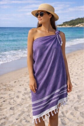 Mulberry Elmas Desenli Pamuk Peştemal Plaj Havlusu 100x170 cm – Pareo Kullanı...