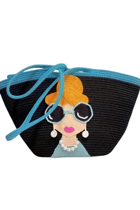 NO BRAND Hasır Görünümlü Günlük Omuz Çantası – Yazlık Plaj & Şehir Çantası