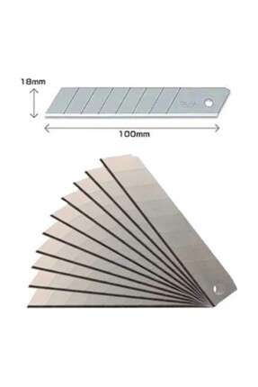 ELTORO 10'Lu Maket Bıçağı Yedeği 0,5mm Falçata Yedeği 18MM