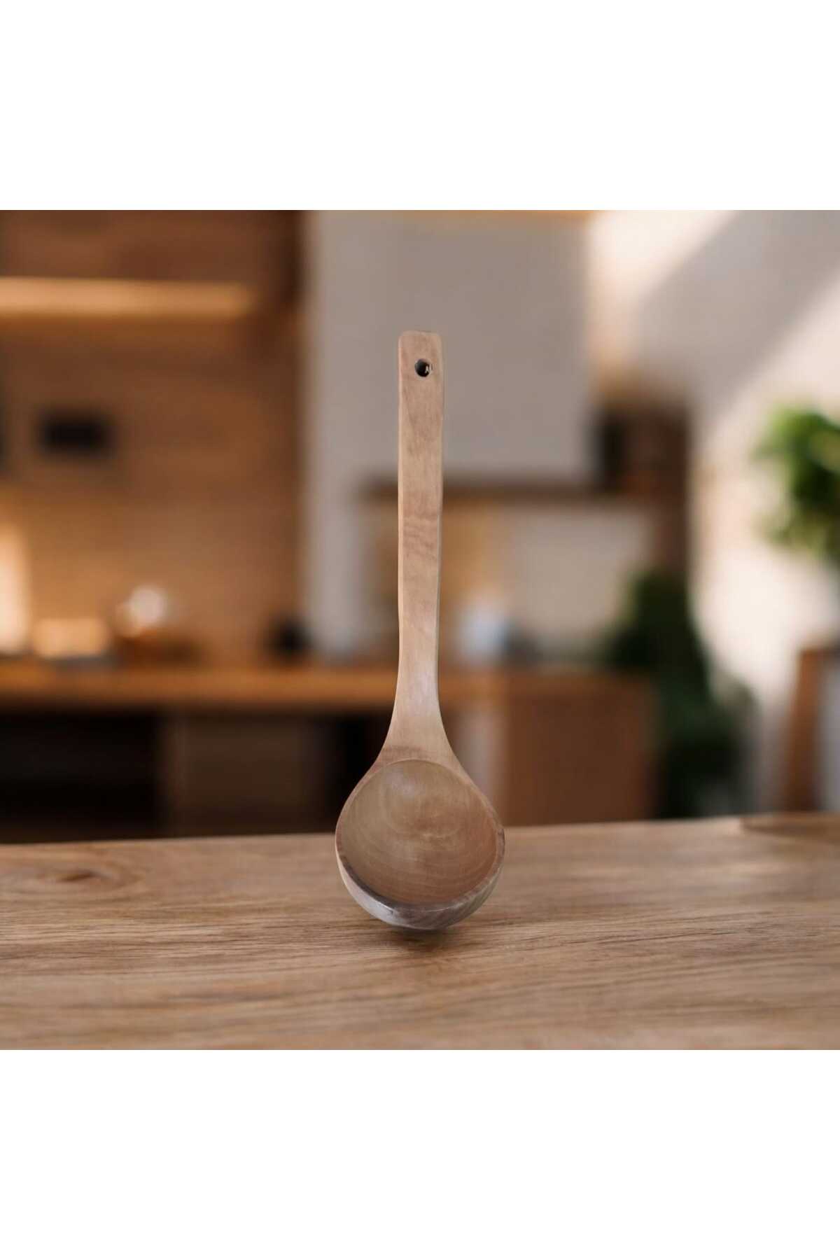 Bambu Kepçe ile Kaşık,Kepçe Altlığı Seti