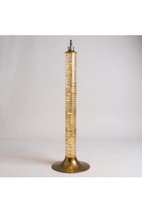 ECHOMEDECOR LED Işıklı Boru Cam Dekoratif Lambader – Kristal Detaylı