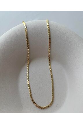 ELOA AKSESUAR 14k Gold Renk Kıvrımlı Kadın Uzun Kolye