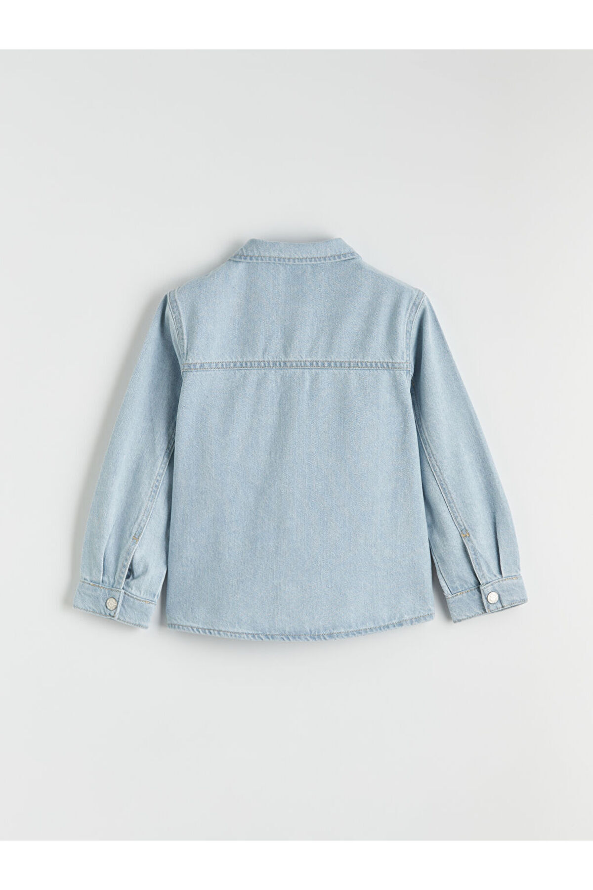 LC Waikiki İndigo Erkek Çocuk Jean Gömlek fotoğrafı 2 (önizleme)