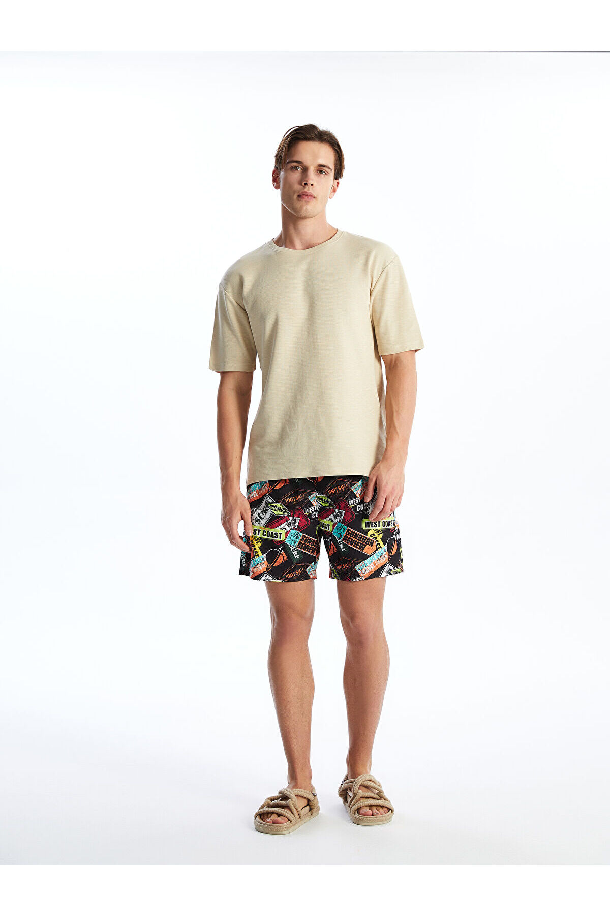 LC Waikiki LCW SWIMWEAR Short Size Patterned Men's Swim Shorts